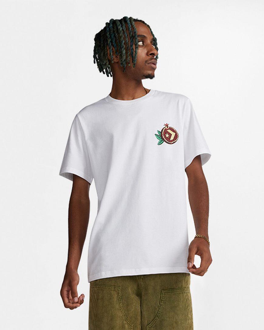 Men\'s Converse Pomegranate Graphic T-Shirts White | AU E1594G